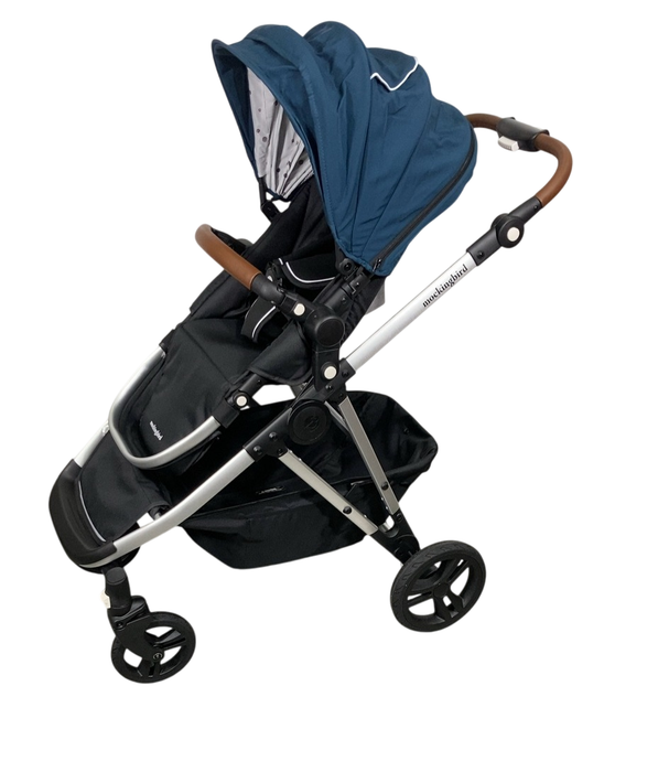Shop Mockingbird Single to Double 2.0 Stroller, 2024, Sea, Silver With Penny Leather, Watercolor Drops at GoodBuy Gear
