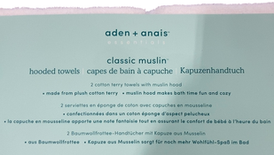 Shop Aden + Anais Essentials Cotton Muslin Hooded Towel, 2 Pack, Farm To Table at GoodBuy Gear