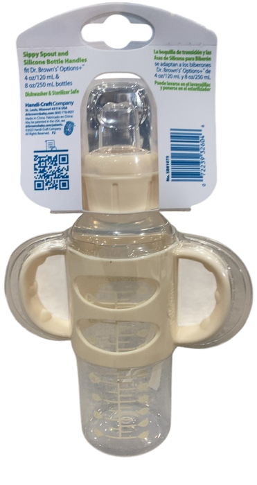 Shop Dr. Brown's Milestones Sippy Spout Bottle with Silicone Handles, 1 pack, 8 oz/250 ml, Ecru, Narrow-Neck at GoodBuy Gear