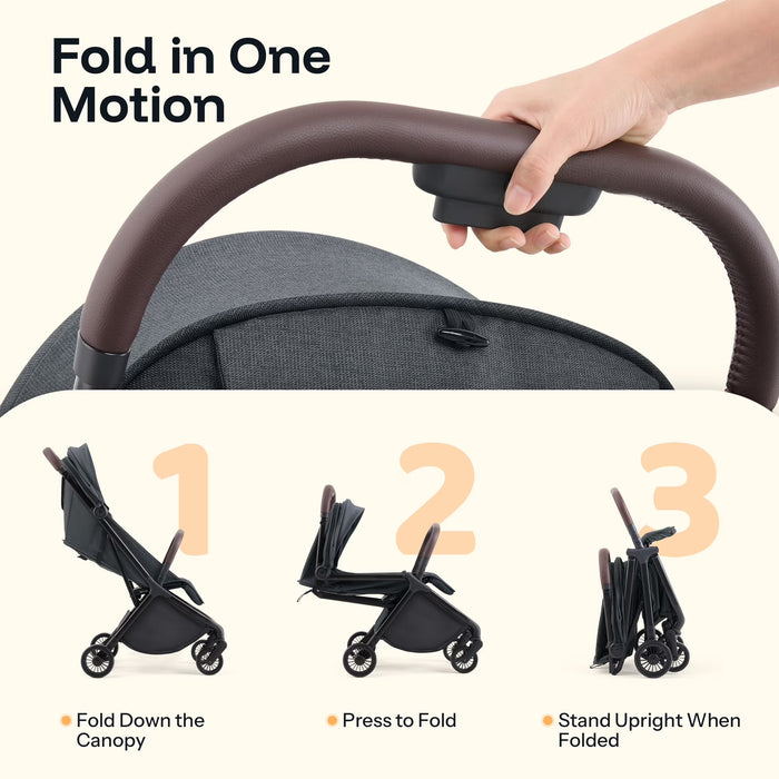 HARPPA Lightweight Baby Stroller, Black