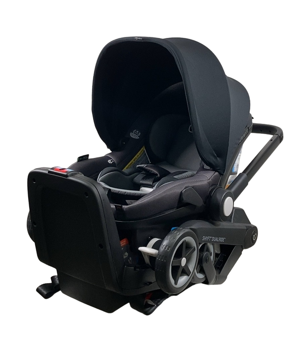 Evenflo Shyft Dual Ride Infant Car Seat Stroller Combo, Boone Gray, 2024