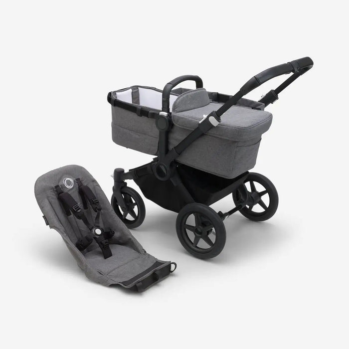 used Bugaboo Donkey 5 Mono Base Stroller, Black, Grey Melange, 2022