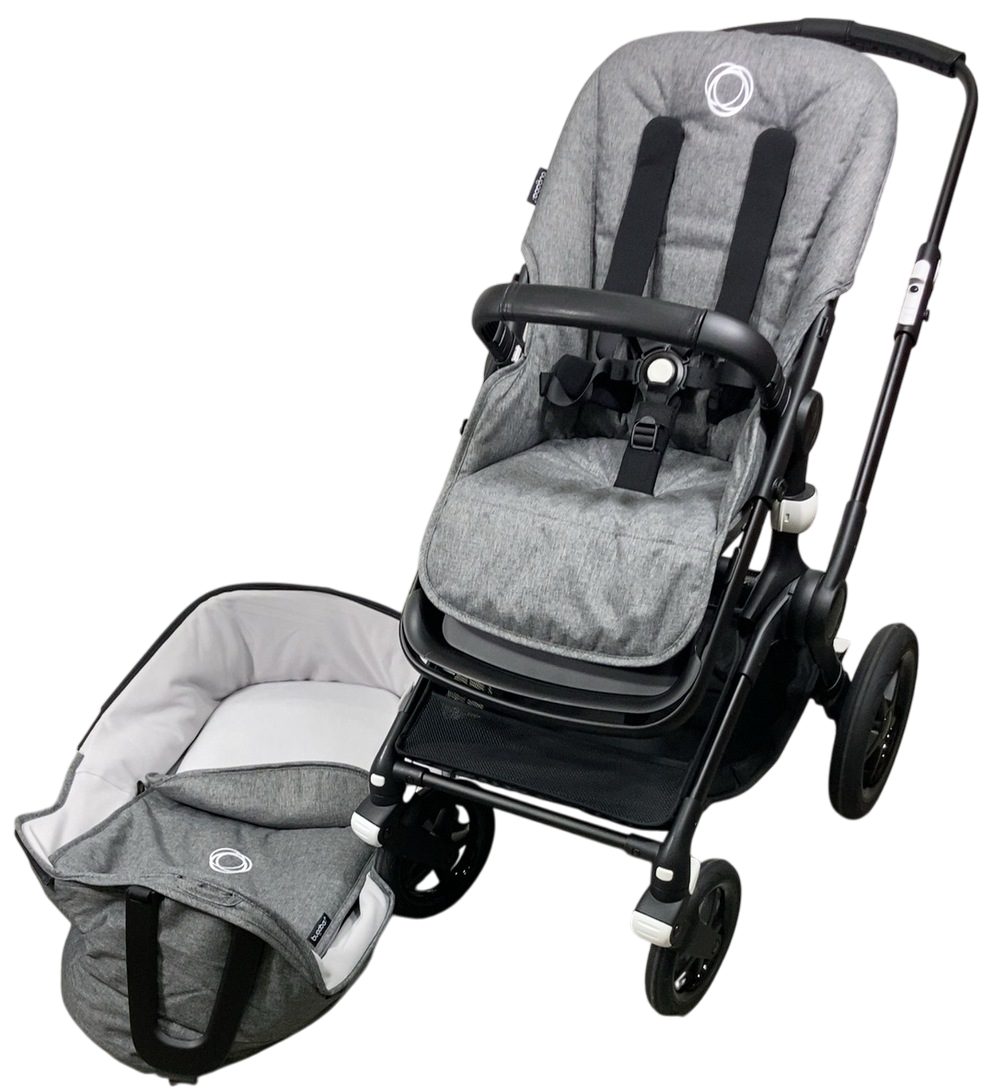 bugaboo classic grey Bugaboo Fox 3 Stroller, 2021, Black, Grey Melange