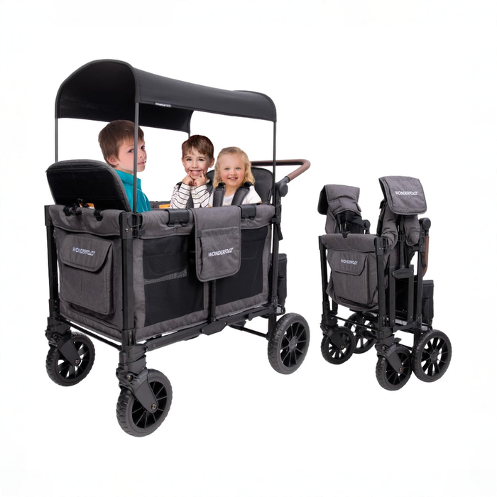 Shop Wonderfold W4 Luxe Pro Stroller Wagon, 2025, Charcoal Gray at GoodBuy Gear