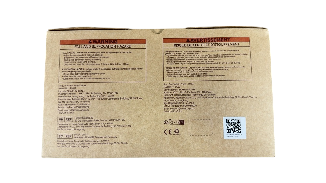 Shop Momcozy PureHug Baby Carrier, Light Amber, Cotton Linen at GoodBuy Gear