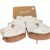 Shop DRAFT - Goumikids Stay On Baby Boots, 0-3 Months, White And Brown at GoodBuy Gear