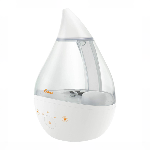 Shop Crane 4-in-1 Drop Ultrasonic Cool Mist Humidifier, Clear & White at GoodBuy Gear
