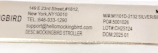 Shop Mockingbird Single 2.0 Stroller, 2025, Black, Silver With Penny Leather, Windowpane at GoodBuy Gear