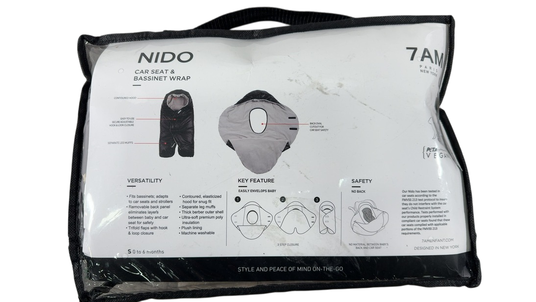 Shop 7 A.M. Enfant Nido, Grey Stars, Small (0-6 Months) at GoodBuy Gear