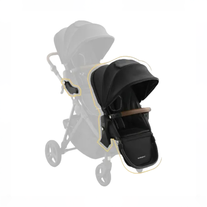 Shop Mockingbird 2nd Seat Kit 3.0, Charcoal with Penny Leather, Solid Black at GoodBuy Gear
