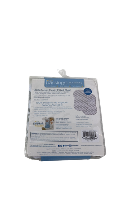 Shop Halo BassiNest Sleeper Fitted Sheet, Grey Leaf at GoodBuy Gear