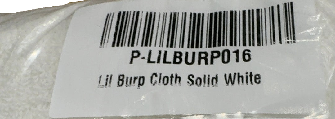 Lil Weezie Burp Cloths Pair, White on White