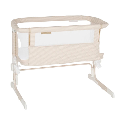 Shop Baby Delight Beside Me Dreamer Bassinet & Bedside Sleeper, Tan Linen Stripe at GoodBuy Gear
