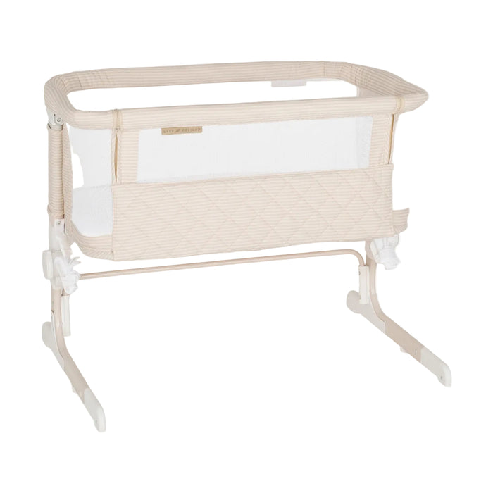 Baby Delight Beside Me Dreamer Bassinet & Bedside Sleeper, Tan Linen Stripe