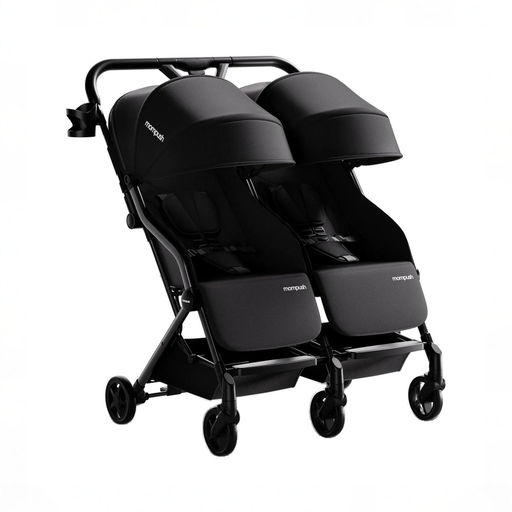 Shop Mompush Lithe Double Stroller, 2025, Black at GoodBuy Gear