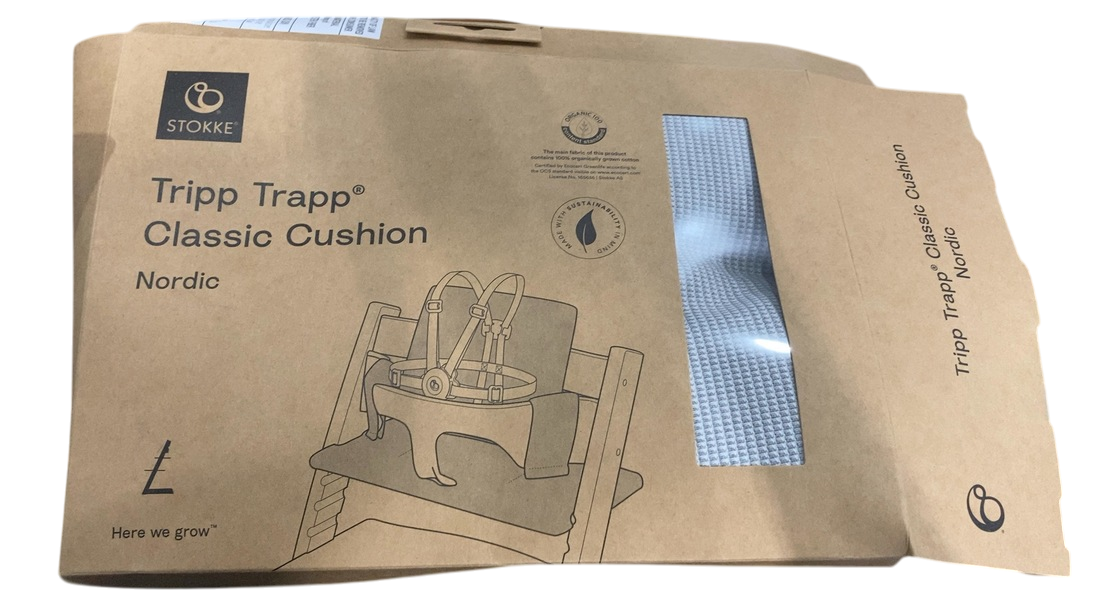 Shop Stokke Tripp Trapp High Chair² with Newborn Set, White, Grey, White with Beige Harness at GoodBuy Gear