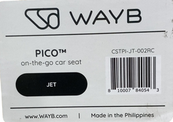 Shop WAYB Pico Portable Car Seat, 2021, Jet at GoodBuy Gear