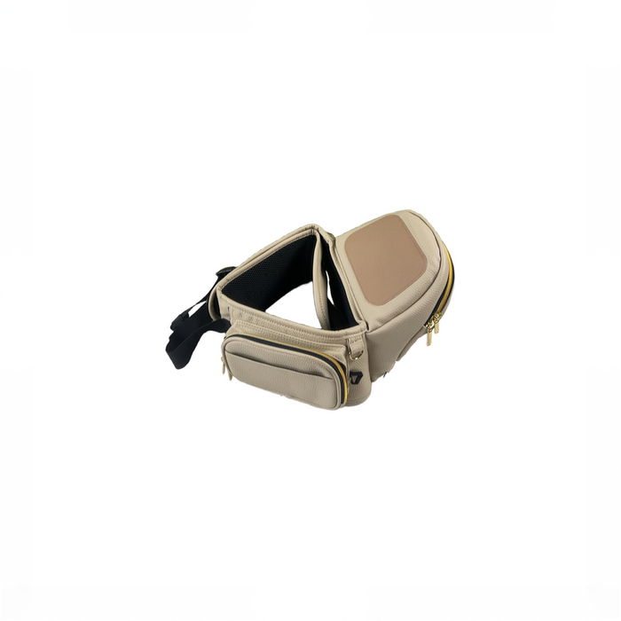 Shop TushBaby Hip Baby Carrier, Vegan Leather Cream at GoodBuy Gear