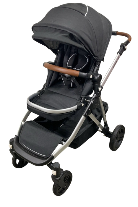 Shop Mockingbird Single to Double 2.0 Stroller, Black, Watercolor Drops, Silver With Penny Leather, 2025 at GoodBuy Gear