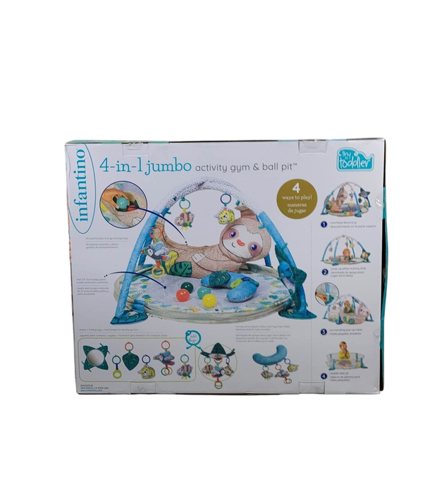 Shop Infantino 4-in-1 Jumbo Activity Gym and Ball Pit, Sloth at GoodBuy Gear