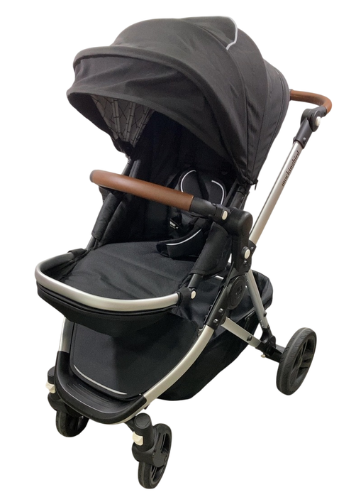 Mockingbird Single 2.0 Stroller, 2025, Black, Silver With Penny Leather, Windowpane