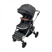 Shop Mockingbird Single to Double 2.0 Stroller, 2025, Black, Silver With Penny Leather, Watercolor Drops at GoodBuy Gear