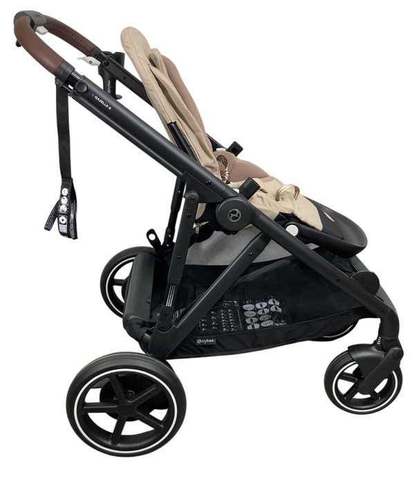 Shop Cybex e-Gazelle S Stroller, 2024, Almond Beige, Black at GoodBuy Gear