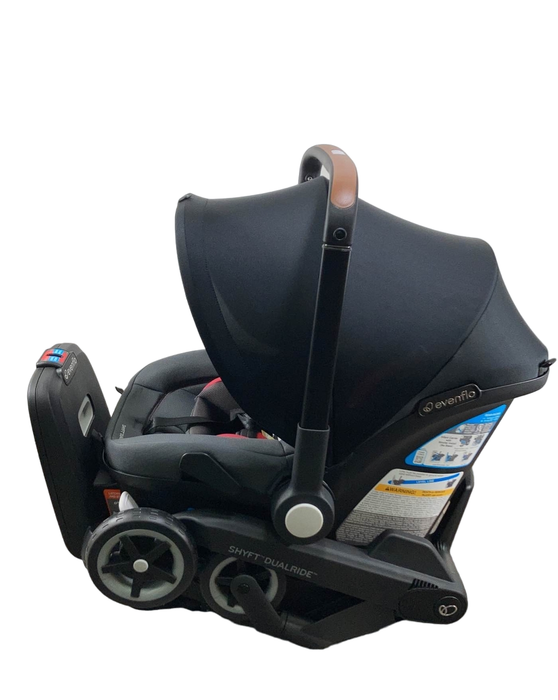 Evenflo Shyft Dual Ride Infant Car Seat Stroller Combo, 2025, Sylva Pink, with Carryall Storage