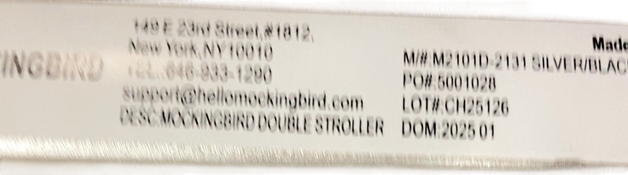 Shop Mockingbird Single to Double 2.0 Stroller, 2024, Silver With Black Leather, Sky, Watercolor Drops at GoodBuy Gear