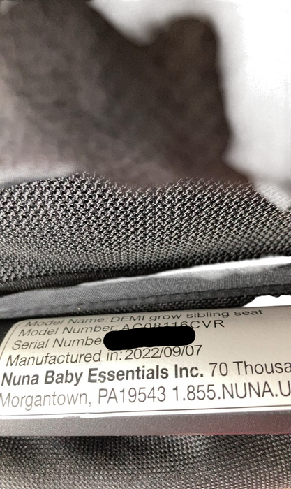 Shop Nuna Demi Grow Sibling Seat, 2022, Caviar at GoodBuy Gear