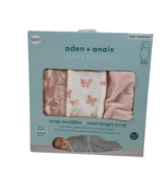 Shop Aden + Anais Essentials Velboa Wrap Swaddles Quick Change 3 Pack, Garden at GoodBuy Gear