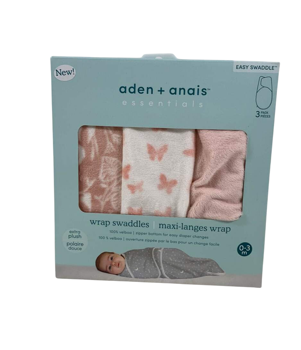 Shop Aden + Anais Essentials Velboa Wrap Swaddles Quick Change 3 Pack, Garden at GoodBuy Gear