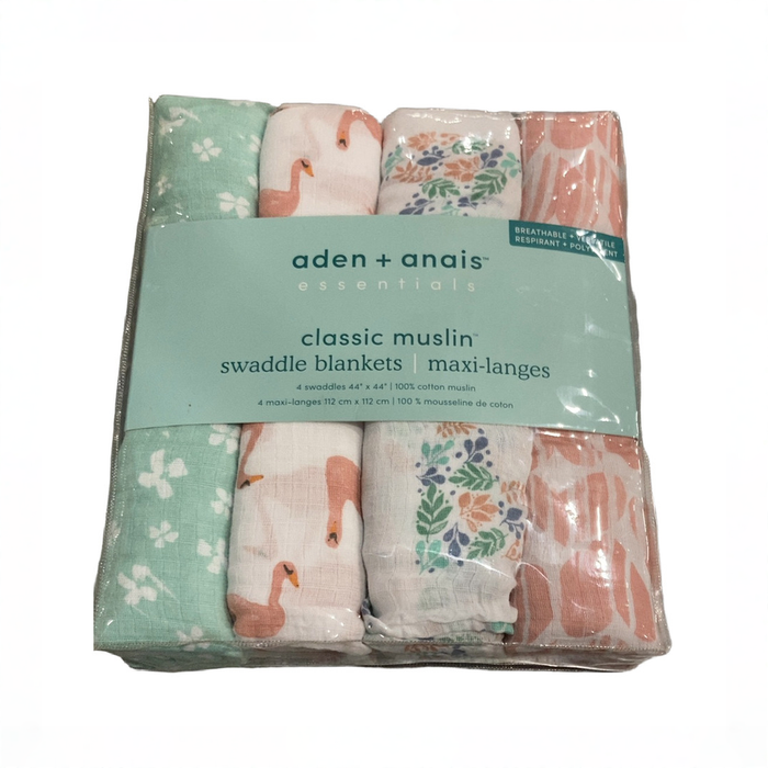 Shop Aden + Anais Cotton Muslin Swaddles Pack of 4, Briar Rose at GoodBuy Gear