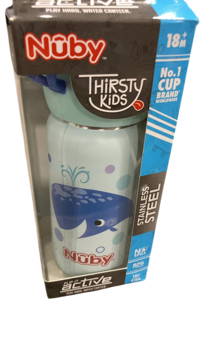 Shop Nuby Thirsty Kids Water Bottle, Active, Whale at GoodBuy Gear