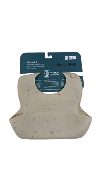 Shop LouLou Lollipop Silicone Bib, Confetti Cream at GoodBuy Gear