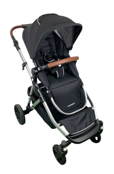 Mockingbird Single to Double 2.0 Stroller, Black, Watercolor Drops, Silver With Penny Leather, 2024