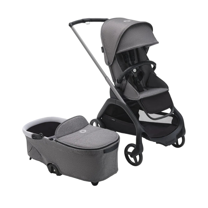 Bugaboo Dragonfly Bassinet and Seat Stroller, 2025, Graphite, Grey Melange, Grey Melange