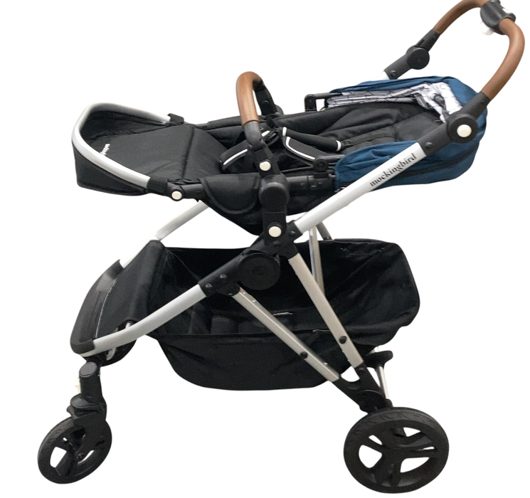 Shop Mockingbird Single to Double 2.0 Stroller, 2025, Sea, Silver With Penny Leather, Windowpane at GoodBuy Gear