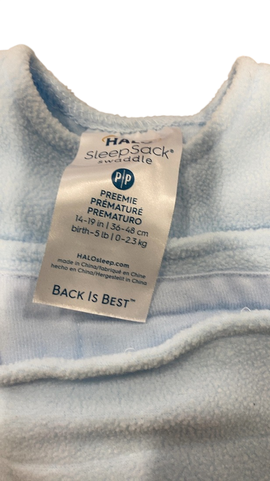 Shop Halo Micro-Fleece Swaddle, Preemie, Baby Blue at GoodBuy Gear