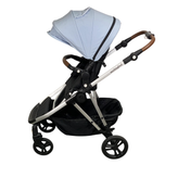 Shop Mockingbird Single to Double 2.0 Stroller, 2024, Silver With Penny Leather, Sky, Watercolor Drops at GoodBuy Gear