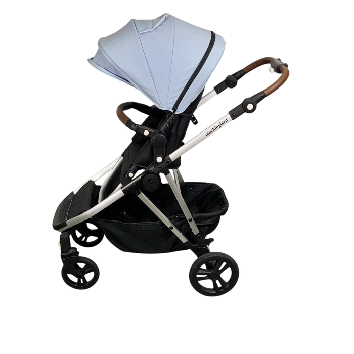 Shop Mockingbird Single to Double 2.0 Stroller, 2024, Silver With Penny Leather, Sky, Watercolor Drops at GoodBuy Gear