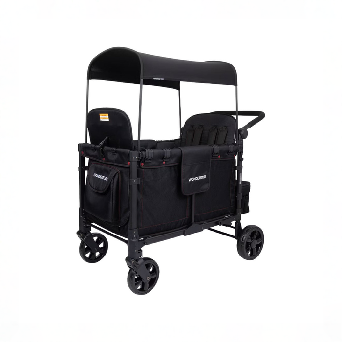 Shop Wonderfold W4 Luxe Pro Stroller Wagon, 2025, Jet Black at GoodBuy Gear