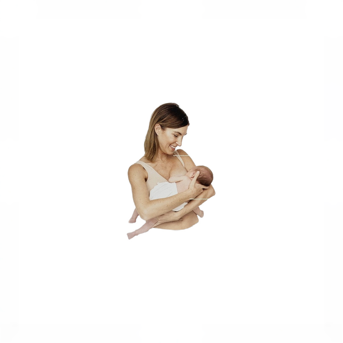 Shop Larken The Larken X Nursing Bra, Sand, Single, Small at GoodBuy Gear