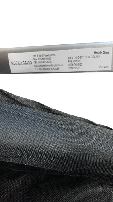 Shop Mockingbird Single 2.0 Stroller, Bloom, Windowpane, Silver With Black Leather, 2025 at GoodBuy Gear