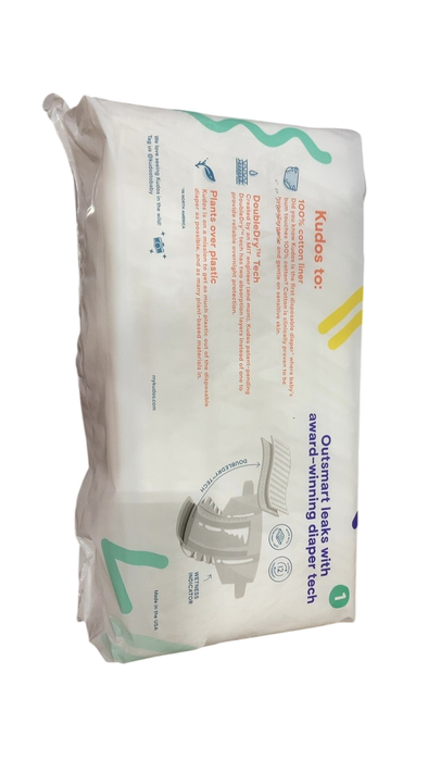 Shop Kudos Diapers, 35, Size 1, White at GoodBuy Gear