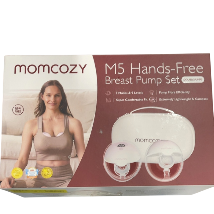 Shop Momcozy All-in-one M5 Double Wearable Breast Pump, Gradiant Pink at GoodBuy Gear