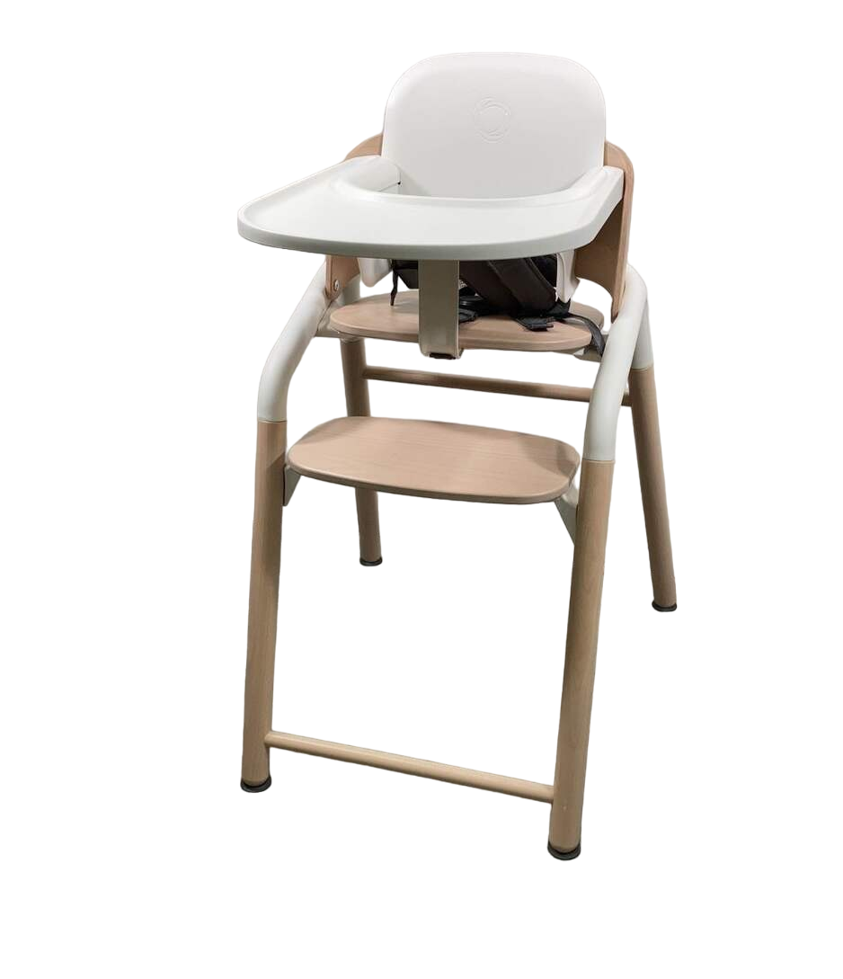 bugaboo feeding chair Bugaboo Giraffe High Chair, w/ White Baby Set, Neutral Wood/White