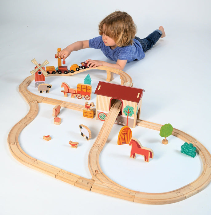 Mentari Farmyard Train Set
