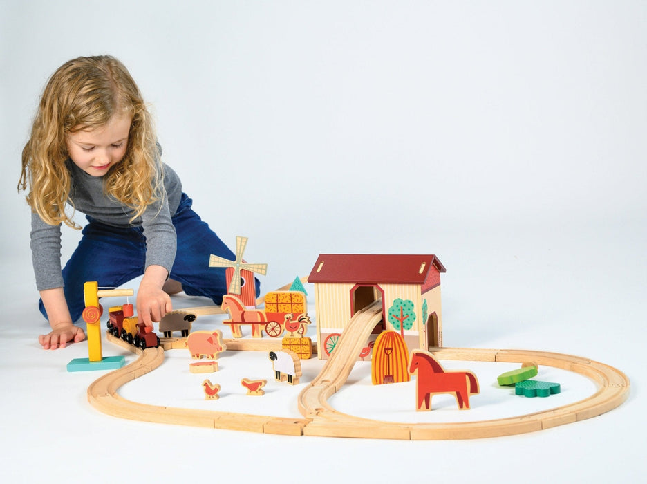 Mentari Farmyard Train Set