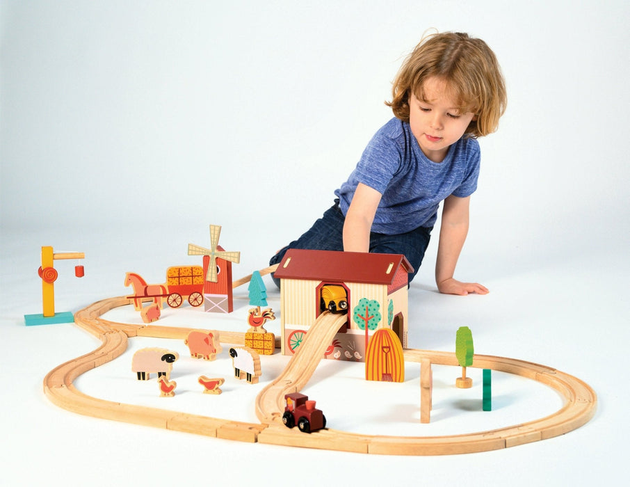 Mentari Farmyard Train Set